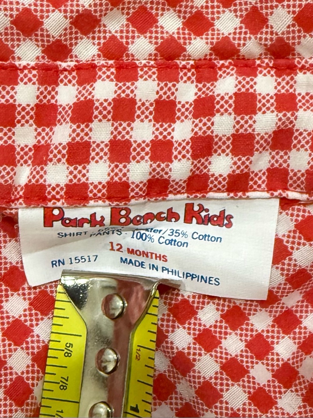Vintage 80s 90s Boys Shirt and Pant Set Size 12 Mo Park Bench Kids - Picture 6 of 6
